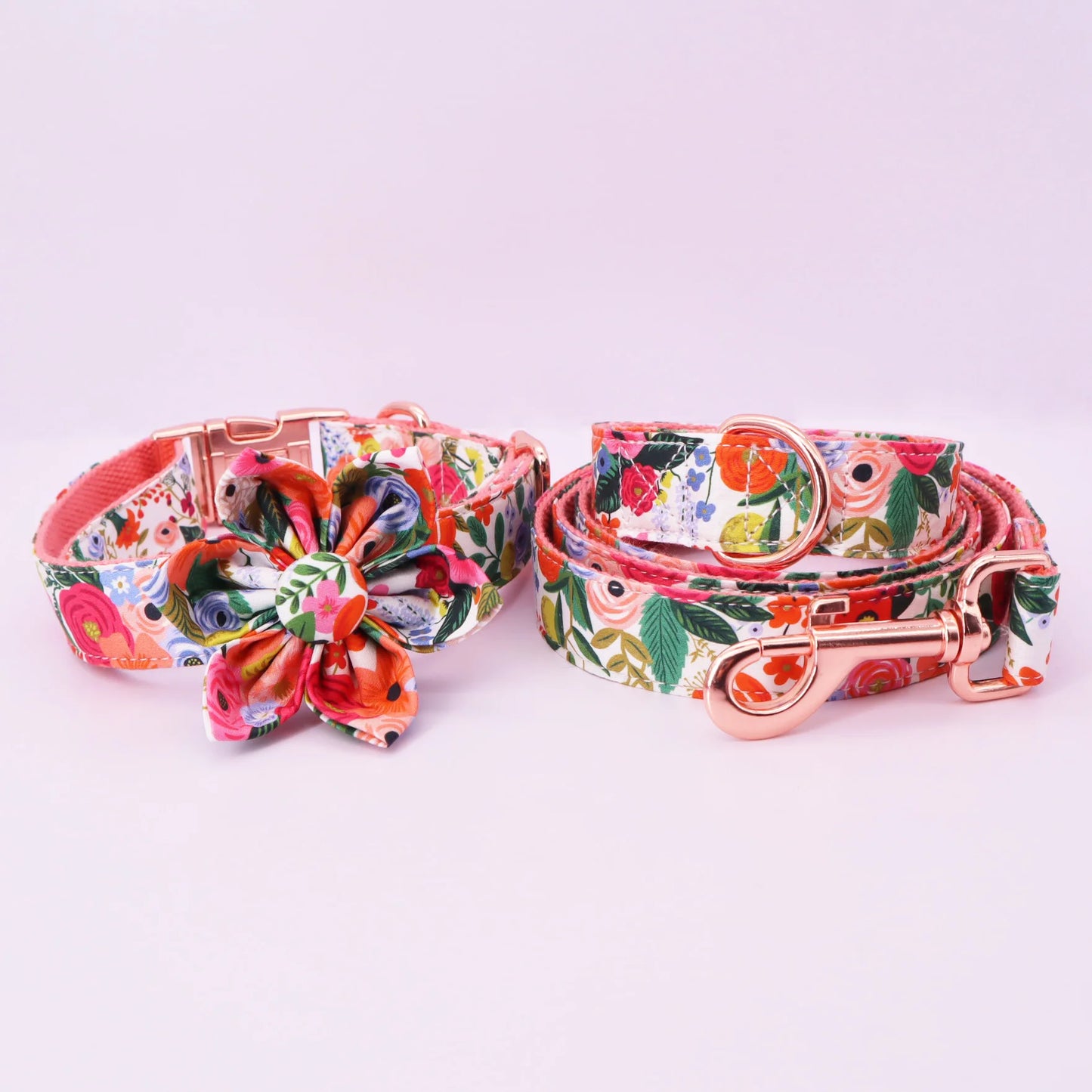 Classical Floral Pet Harness Set