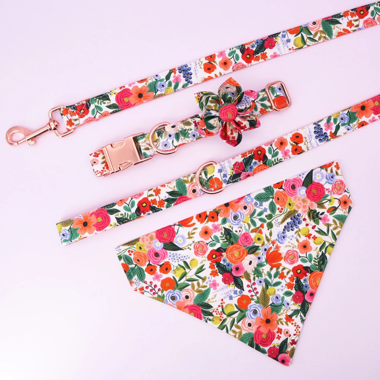 Classical Floral Pet Harness Set