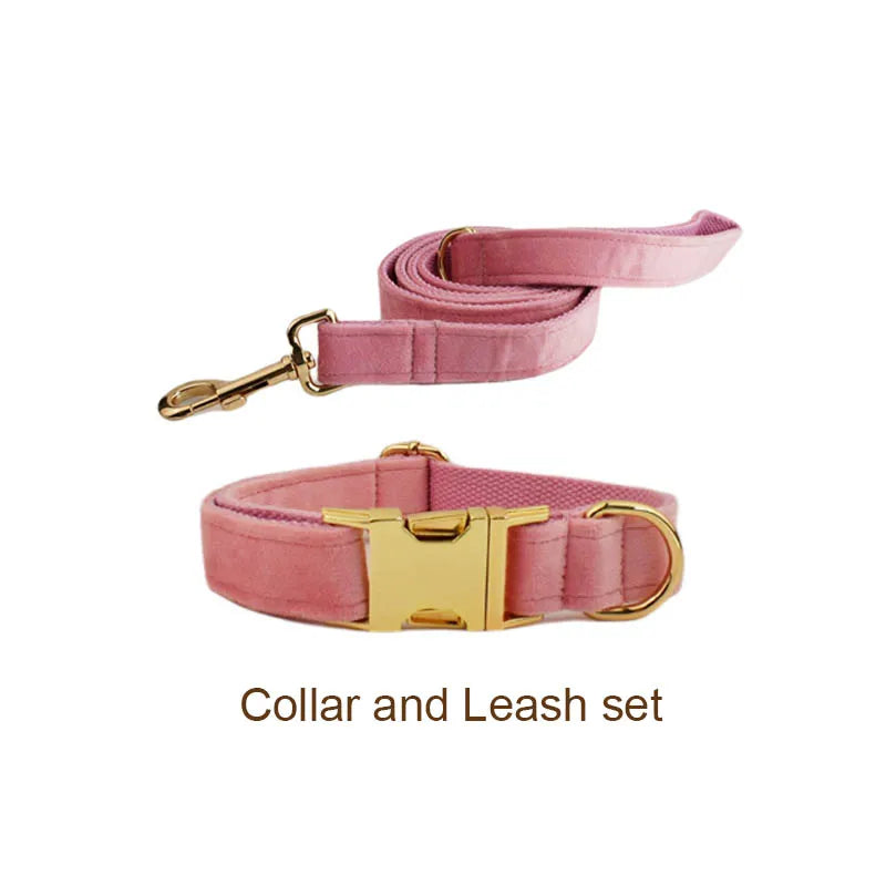 Pink Velvet Harness Set