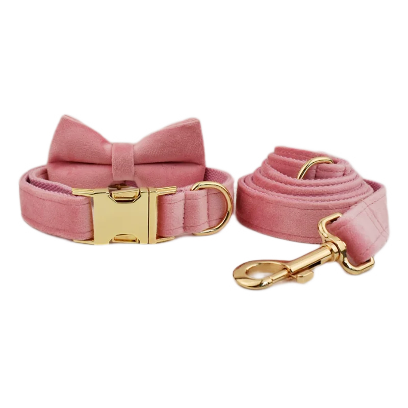 Pink Velvet Harness Set